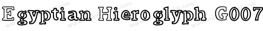 Egyptian Hieroglyph G007a字体转换